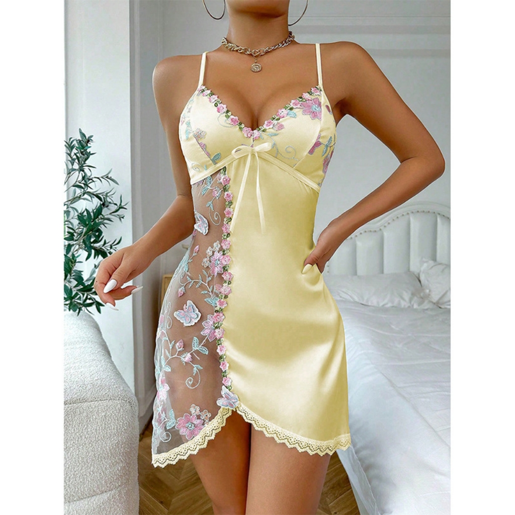 Picture of Blossom Whispers: Elegant Floral Lace Chemise